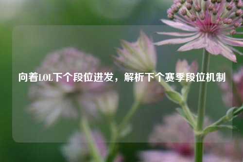 向着LOL下个段位进发,解析下个赛季段位机制