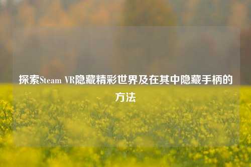 探索Steam VR隐藏精彩世界及在其中隐藏手柄的方法