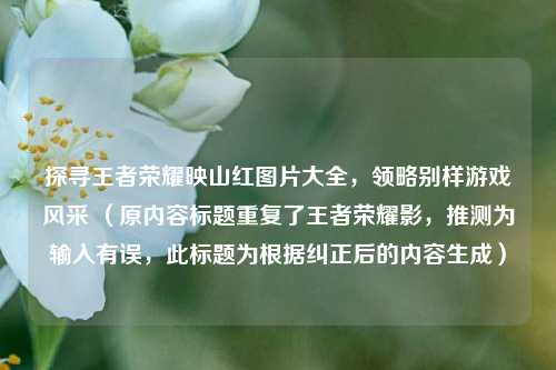 探寻王者荣耀映山红图片大全，领略别样游戏风采 （原内容标题重复了王者荣耀影，推测为输入有误，此标题为根据纠正后的内容生成）