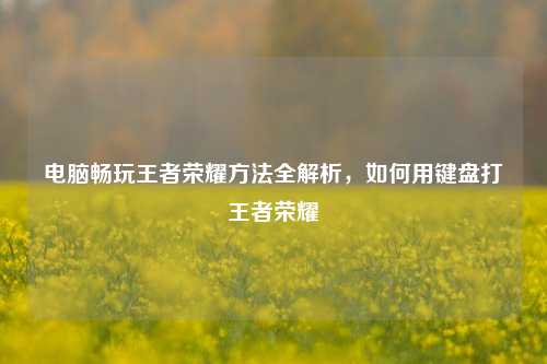 电脑畅玩王者荣耀方法全解析，如何用键盘打王者荣耀