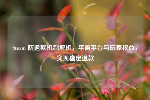 Steam 防退款机制解析,平衡平台与玩家权益,实现稳定退款