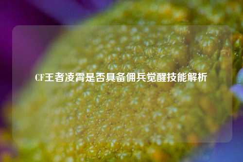 CF王者凌霄是否具备佣兵觉醒技能解析