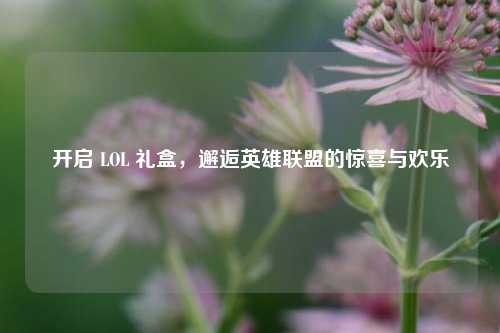 开启 LOL 礼盒,邂逅英雄联盟的惊喜与欢乐