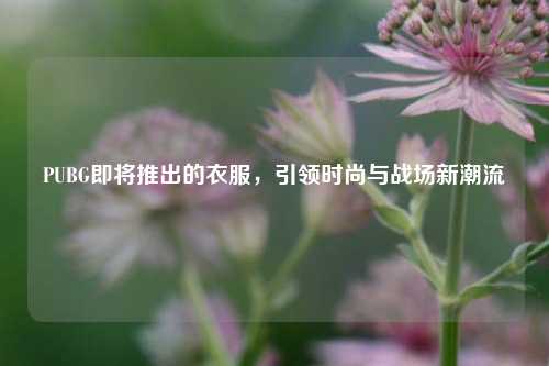 PUBG即将推出的衣服,引领时尚与战场新潮流