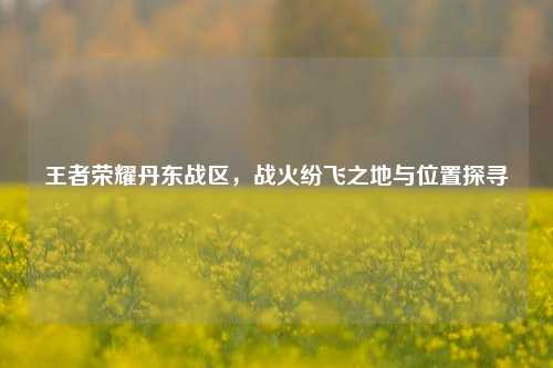 王者荣耀丹东战区,战火纷飞之地与位置探寻