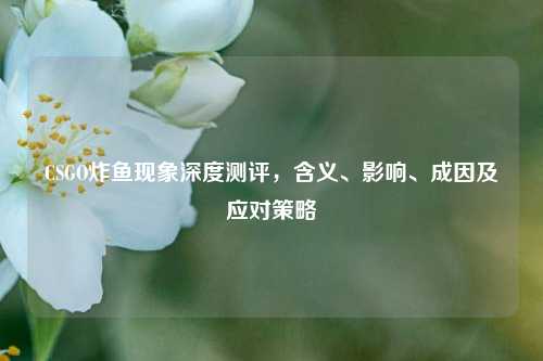 CSGO炸鱼现象深度测评,含义、影响、成因及应对策略