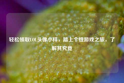 轻松领取LOL头像小样,踏上个性游戏之旅,了解其究竟