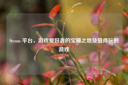 Steam 平台，游戏爱好者的宝藏之地及值得玩的游戏