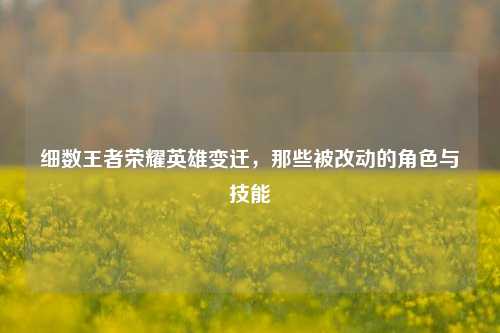 细数王者荣耀英雄变迁，那些被改动的角色与技能