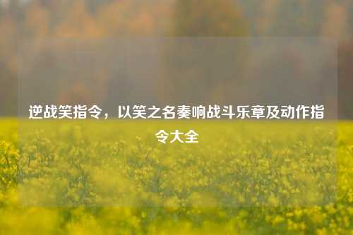 逆战笑指令,以笑之名奏响战斗乐章及动作指令大全