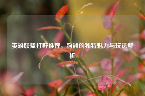 英雄联盟打野推荐,狗熊的独特魅力与玩法解析