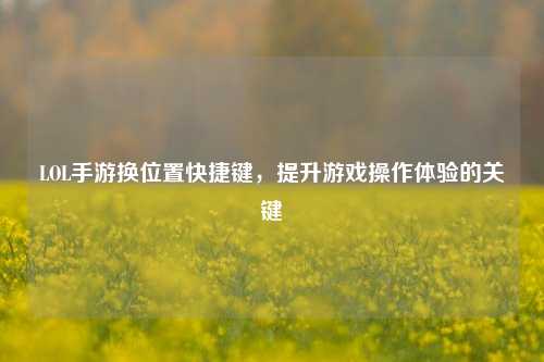 LOL手游换位置快捷键,提升游戏操作体验的关键