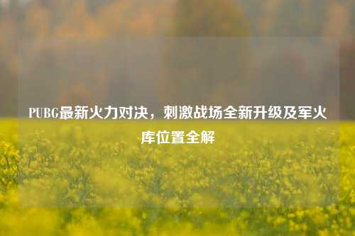 PUBG最新火力对决,刺激战场全新升级及军火库位置全解