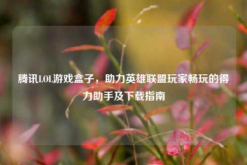 腾讯LOL游戏盒子，助力英雄联盟玩家畅玩的得力助手及下载指南