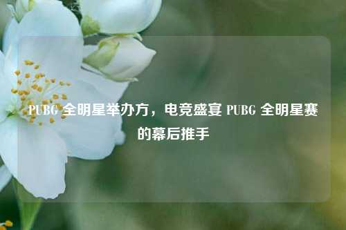 PUBG 全明星举办方,电竞盛宴 PUBG 全明星赛的幕后推手