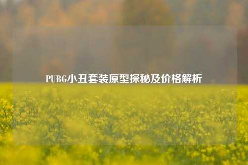 PUBG小丑套装原型探秘及价格解析