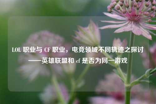 LOL 职业与 CF 职业,电竞领域不同轨迹之探讨——英雄联盟和 cf 是否为同一游戏