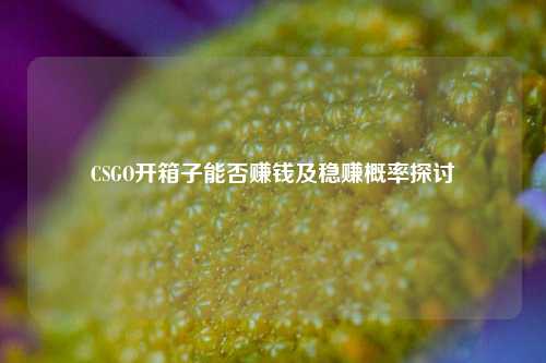 CSGO开箱子能否赚钱及稳赚概率探讨