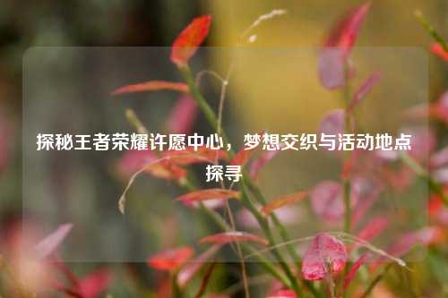 探秘王者荣耀许愿中心,梦想交织与活动地点探寻