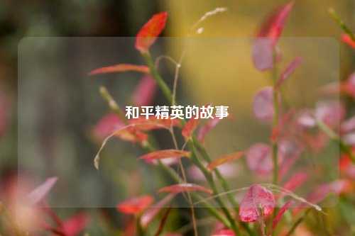 和平精英的故事