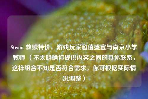 Steam 救赎特价,游戏玩家超值盛宴与南京小学教师 (不太明确你提供内容之间的具体联系,这样组合不知是否符合需求,你可根据实际情况调整)