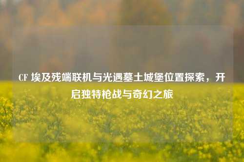 CF 埃及残端联机与光遇墓土城堡位置探索,开启独特枪战与奇幻之旅