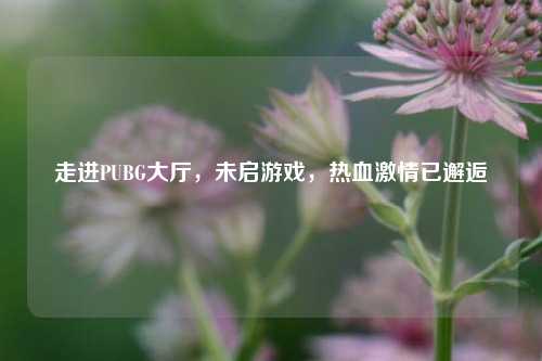 走进PUBG大厅，未启游戏，热血激情已邂逅