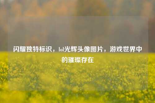 闪耀独特标识,lol光辉头像图片,游戏世界中的璀璨存在