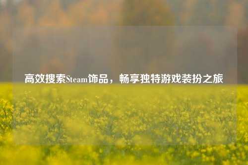 高效搜索Steam饰品,畅享独特游戏装扮之旅