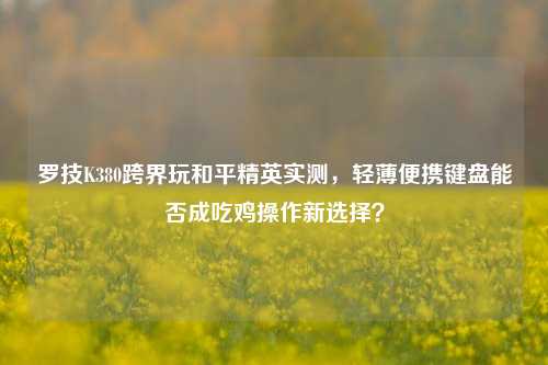 罗技K380跨界玩和平精英实测，轻薄便携键盘能否成吃鸡操作新选择？