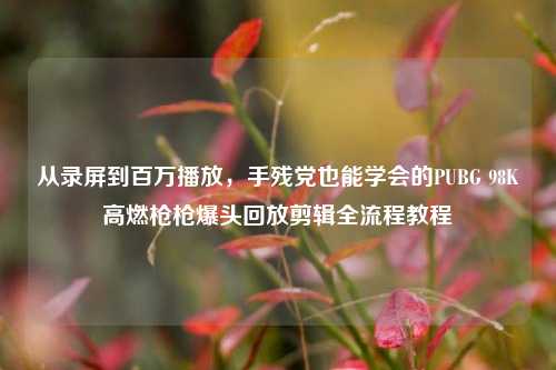 从录屏到百万播放，手残党也能学会的PUBG 98K高燃枪枪爆头回放剪辑全流程教程