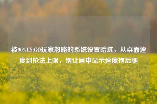 被90%CS:GO玩家忽略的系统设置暗坑，从桌面速度到枪法上限，别让居中显示速度拖后腿