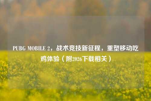PUBG MOBILE 2,战术竞技新征程,重塑移动吃鸡体验(附2026下载相关)