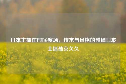 日本主播在PUBG赛场,技术与风格的碰撞日本主播葡京久久
