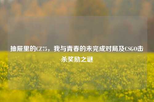 抽屉里的CZ75,我与青春的未完成对局及CSGO击杀奖励之谜