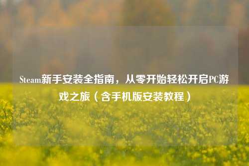 Steam新手安装全指南,从零开始轻松开启PC游戏之旅(含手机版安装教程)
