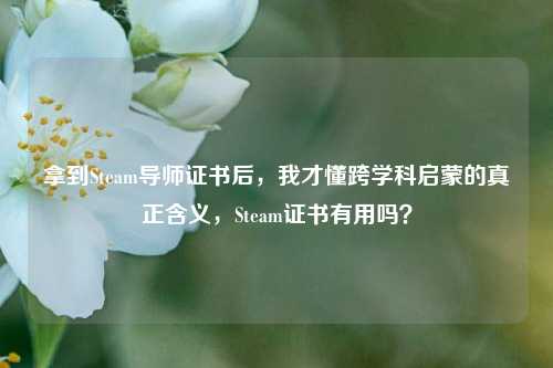 拿到Steam导师证书后，我才懂跨学科启蒙的真正含义，Steam证书有用吗？