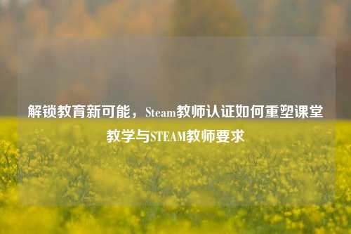 解锁教育新可能,Steam教师认证如何重塑课堂教学与STEAM教师要求
