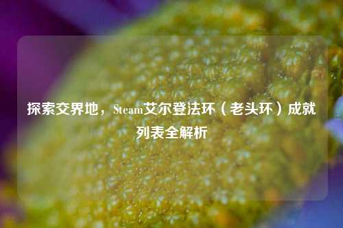 探索交界地,Steam艾尔登法环(老头环)成就列表全解析