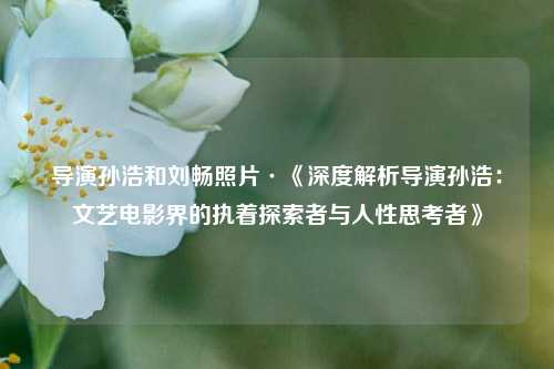 导演孙浩和刘畅照片·《深度解析导演孙浩：文艺电影界的执着探索者与人性思考者》
